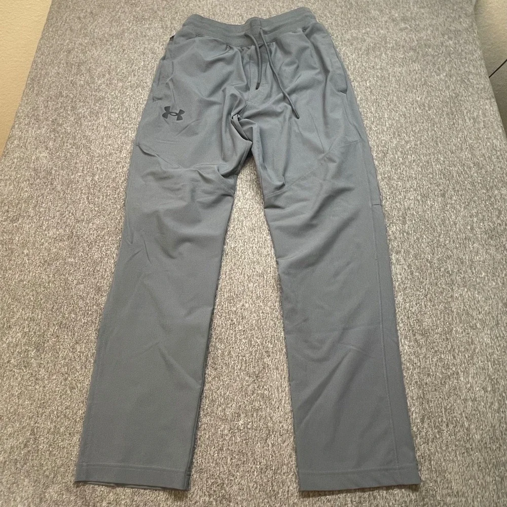 Under Armour Mens Loose Fit Athletic Pants Grey Medium‎ Training Joggers RN86510